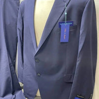 Giles & Jasper Men's Modern Wool Stretch 2 Piece Suit Set in navy - men's jacket - view 5