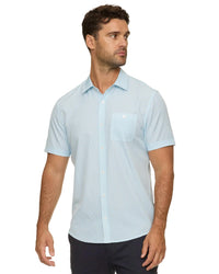 Flags & Anthem - Fridley Short Sleeve Agave Print Seersucker Performance Shirt