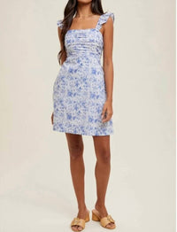 Wishlist - Women's Floral Ruffle Sleeve Dress