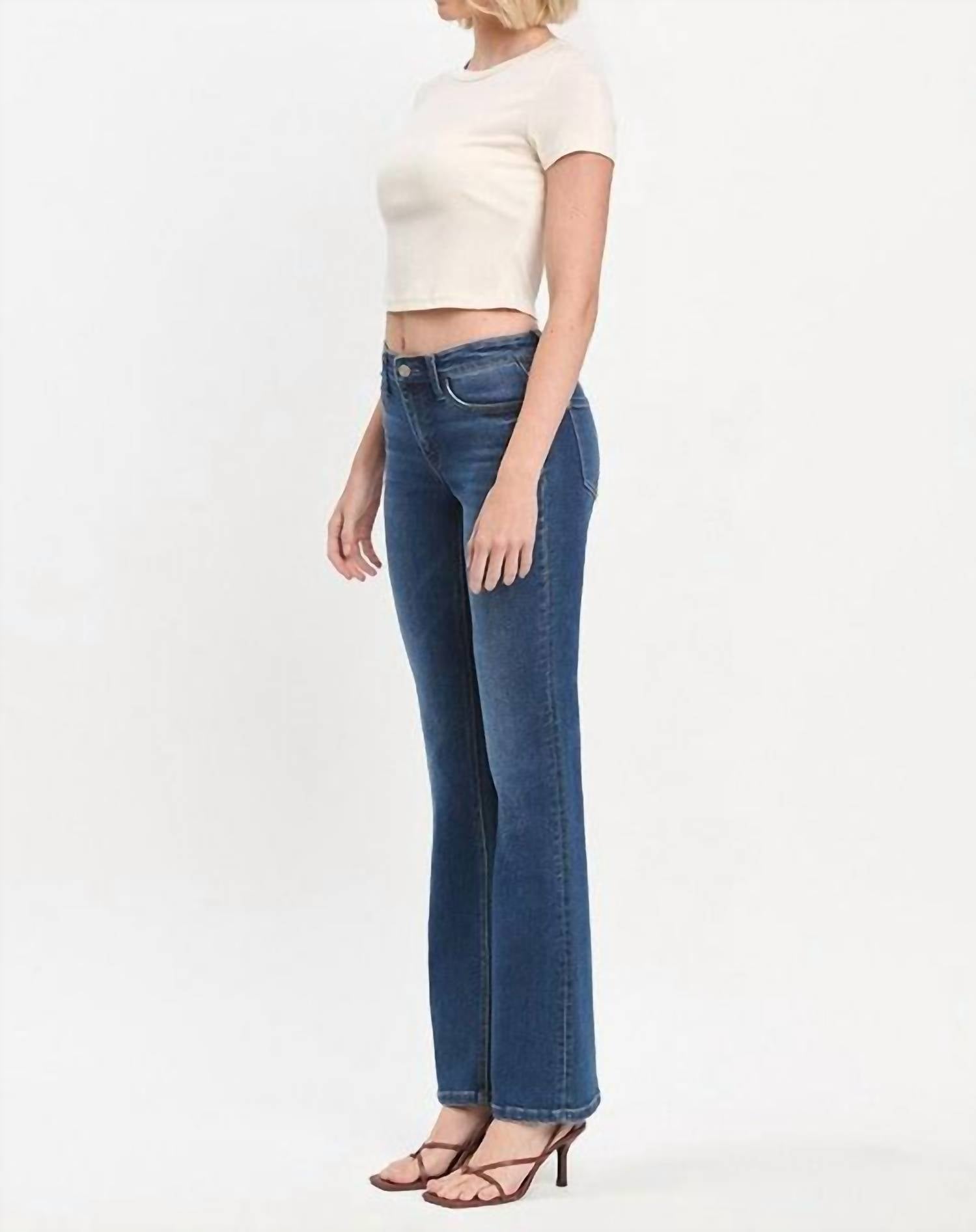 VERVET BY FLYING MONKEY Miranda Relaxed Bootcut Jeans in revere - women's jeans - view 7