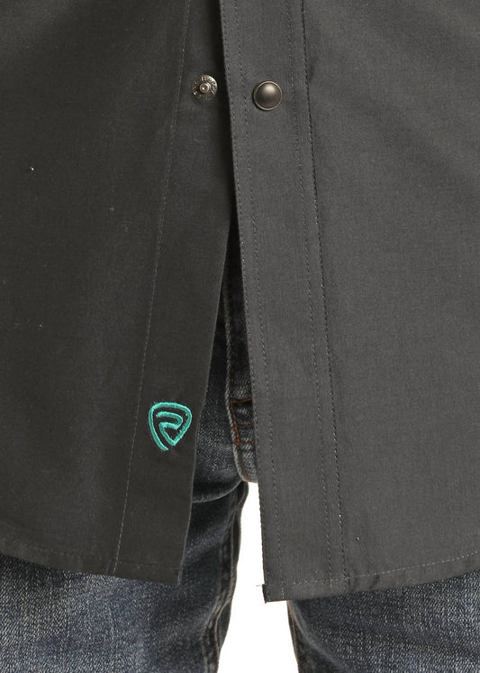 Panhandle - Rock & Roll Long Sleeve 2 Pocket Border Woven Snap Shirt