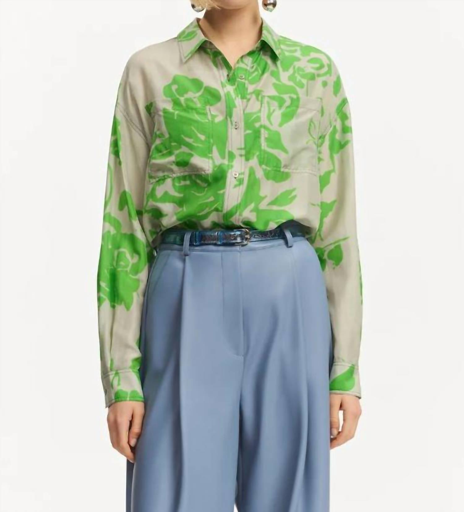 Essentiel Antwerp - Forgetmenot Silk Button Down Shirt