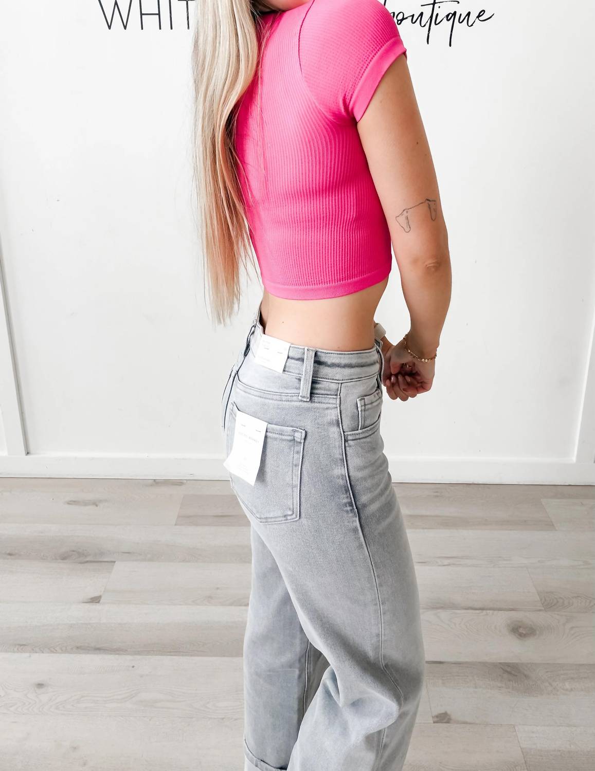 Nikibiki - Cap Sleeve Ribbed Crop Tee