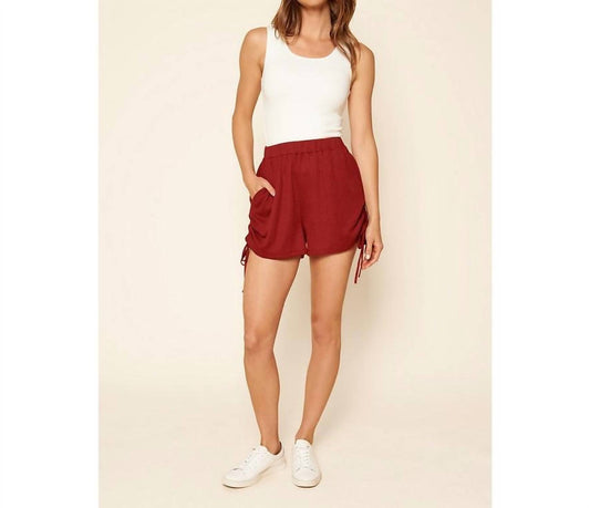 Good Days Ruched Waffle Knit Shorts