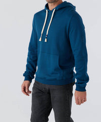 SOL ANGELES Essential Waves Pullover Hoodie in lagoon - men's shirt - detail view