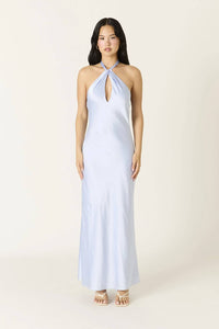Cotton Candy La - Jordan Halter Satin Bias Cut Maxi Formal Dress