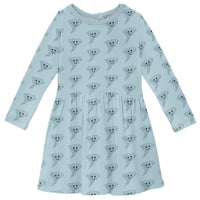 Kickee - Girl's Long Sleeve Twirl Dress With Pockets