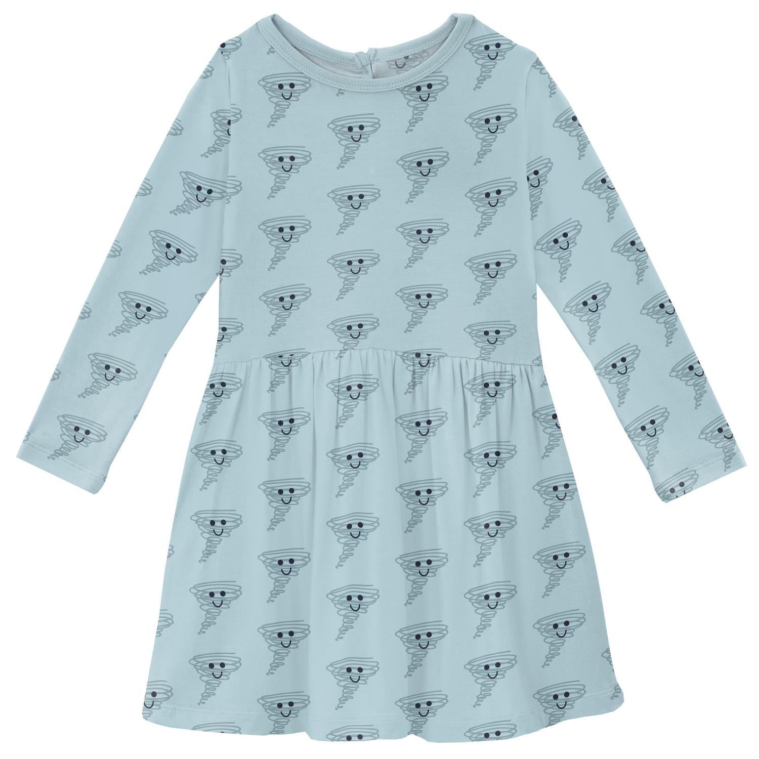 Kickee - Girl's Long Sleeve Twirl Dress With Pockets