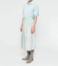 6397 Wool Cashmere Button Vest in chlorine - women's tank top - view 7