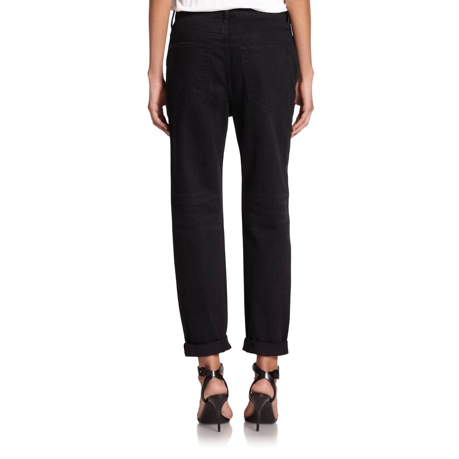 Alexander Wang Wang Slim Leg Jeans in faded black - women's jeans - detail view