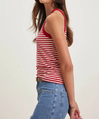 Velvet By Graham & Spencer - Yarn Dye Jersey Stripe Lua Tank