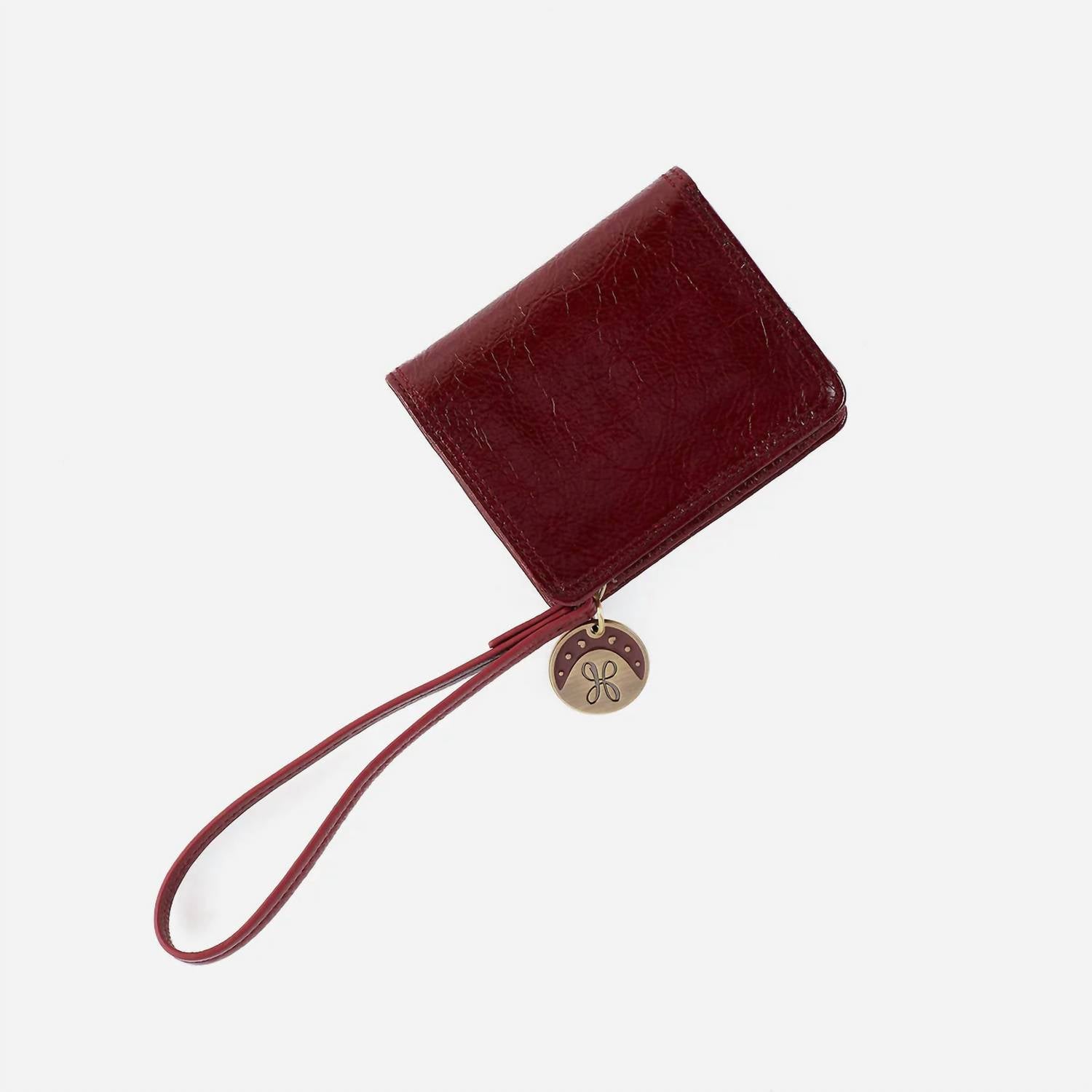 HOBO Women's Coin Wristlet Wallet in aniline garnet gloss - women's bag