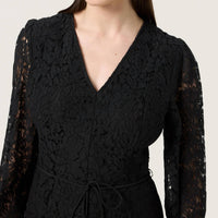 Soaked In Luxury - Hanni V-neck Long Sleeves Lace Midi Dress