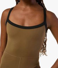 We Wore What - Contrast Strap Scoopneck Jumpsuit