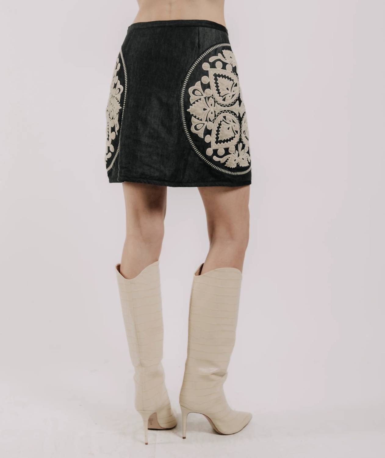 LOVE THE LABEL Ayla Skirt in black - women's skirt - view 4