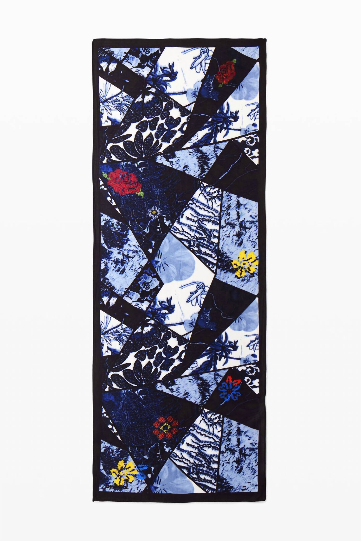 Desigual - FLORAL DENIM FOULARD SCARF