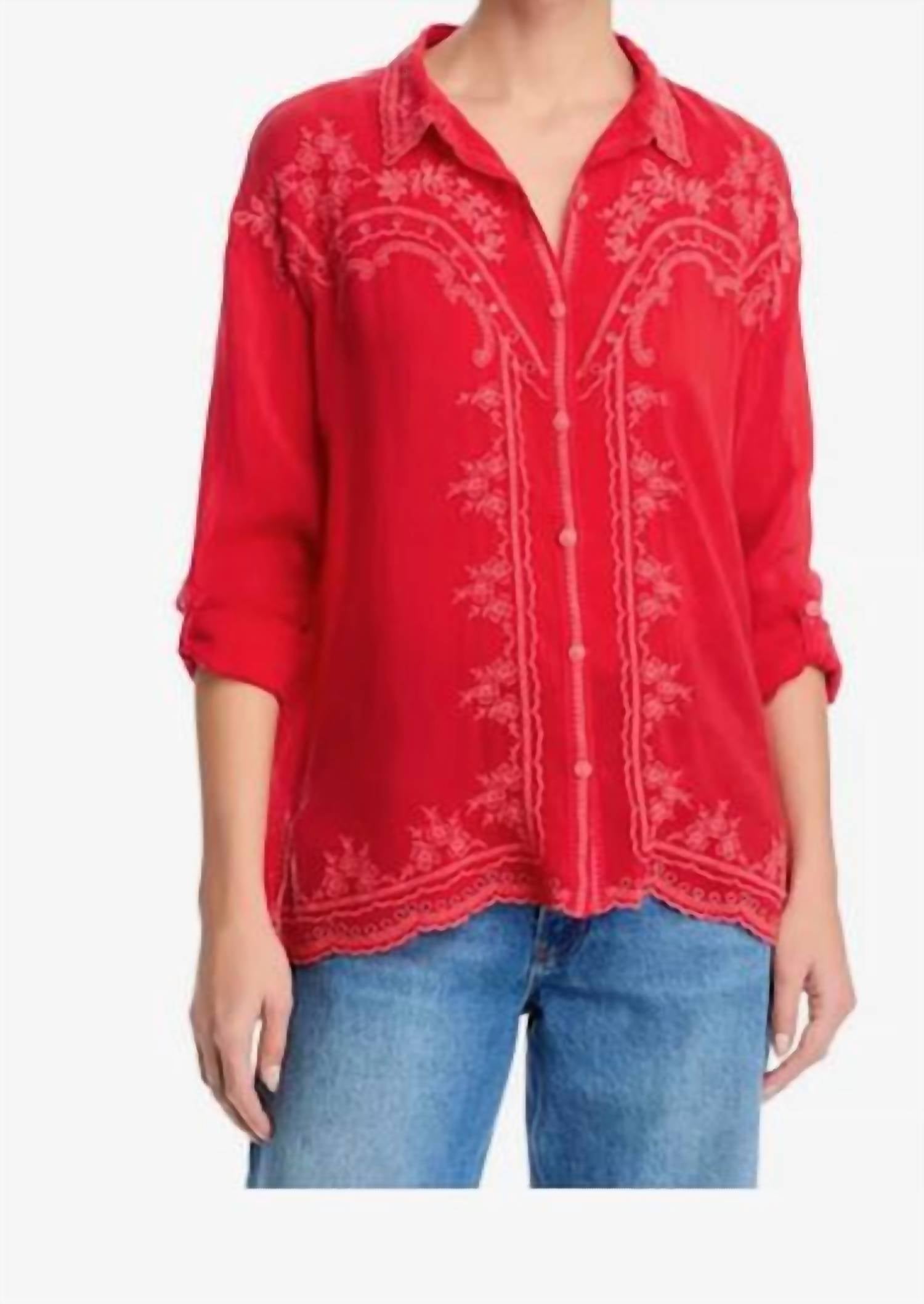 Johnny Was - WESTERN AUDREY COLLARED SHIRT