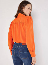 Apricot - Soft Twill Wrap Top