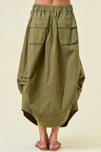 Doe And Rae - Side Tuck Detail Midi Skirt