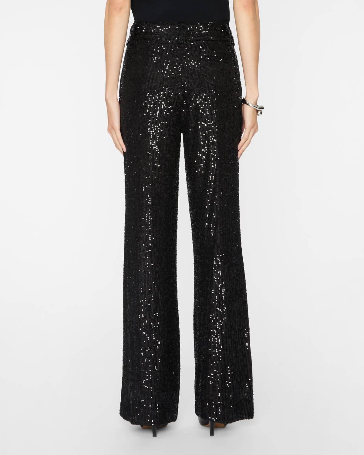 DREW Juliette Sequin Pants in black - women's pants - detail view