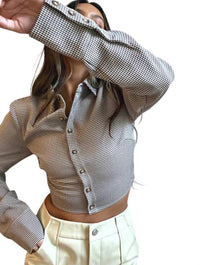 Et Clet - Mazie Gingham Open Back Blouse