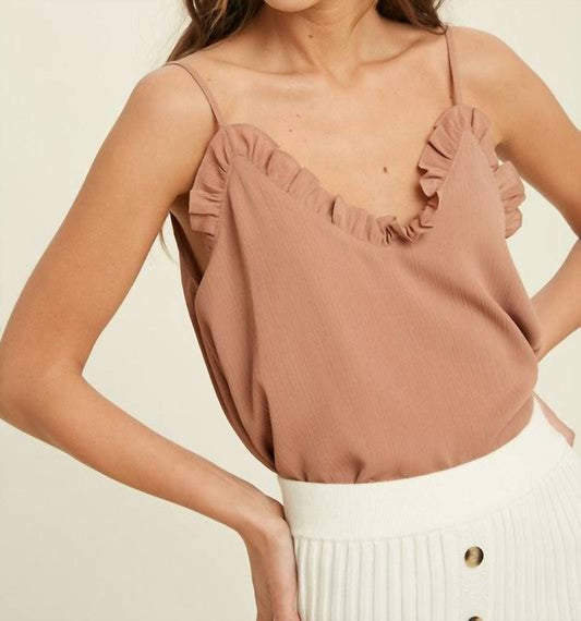 Ruffle Detail Cami Top