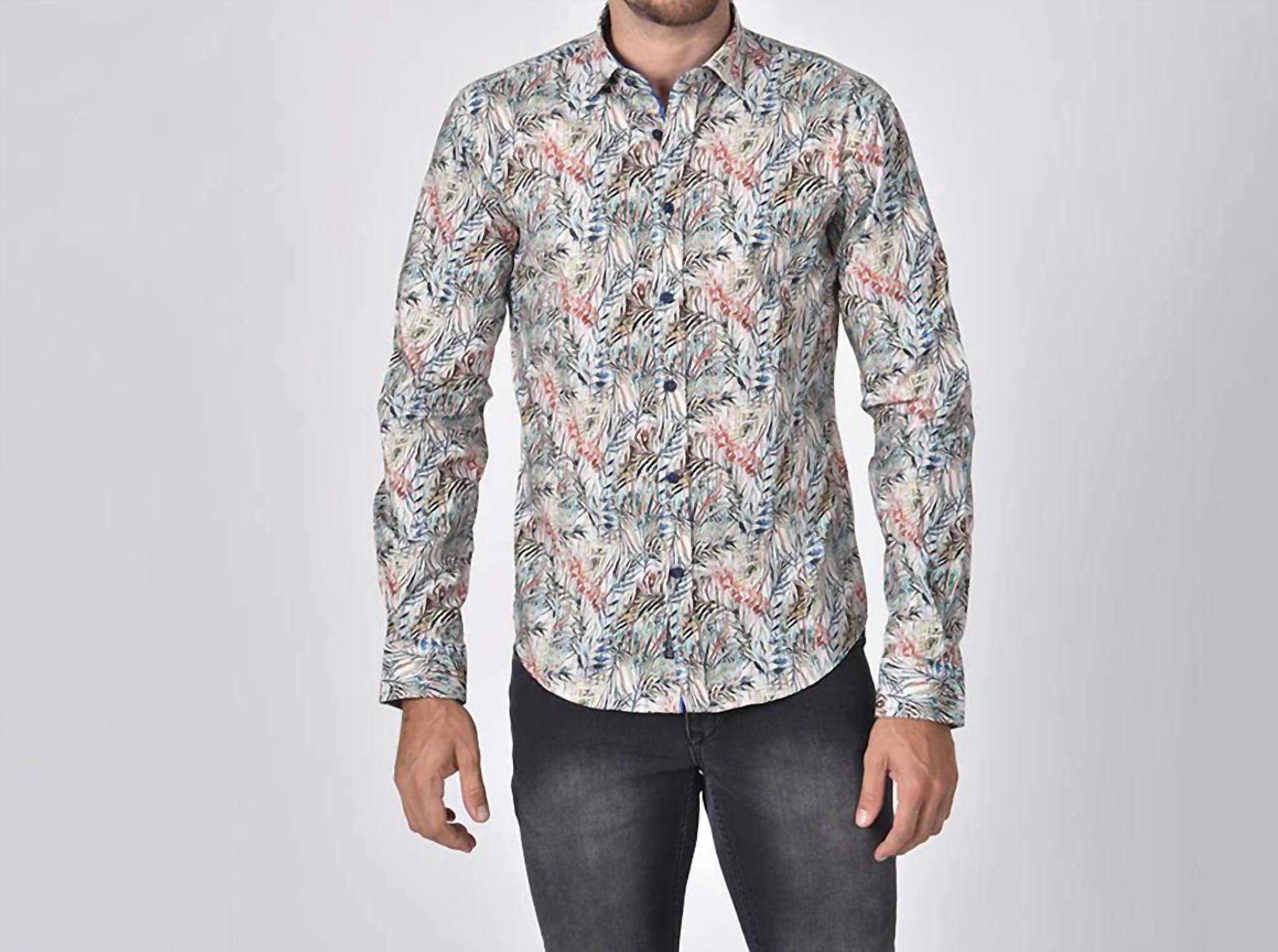 Eight X - Rain Forest Leaves Button Down Shirt