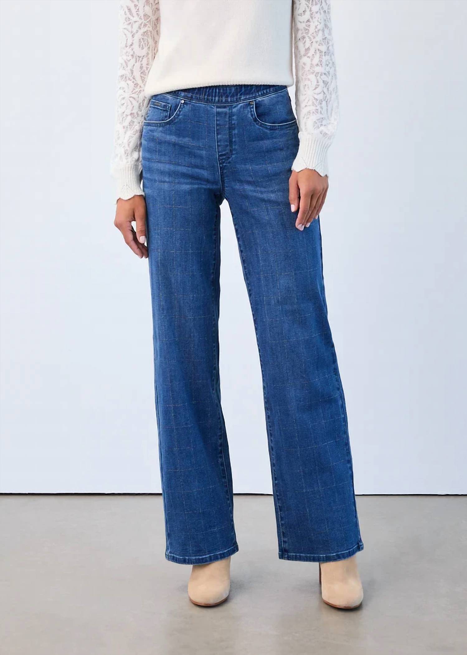 Fdj - Portia Pull-on Wide Leg Denim Pants
