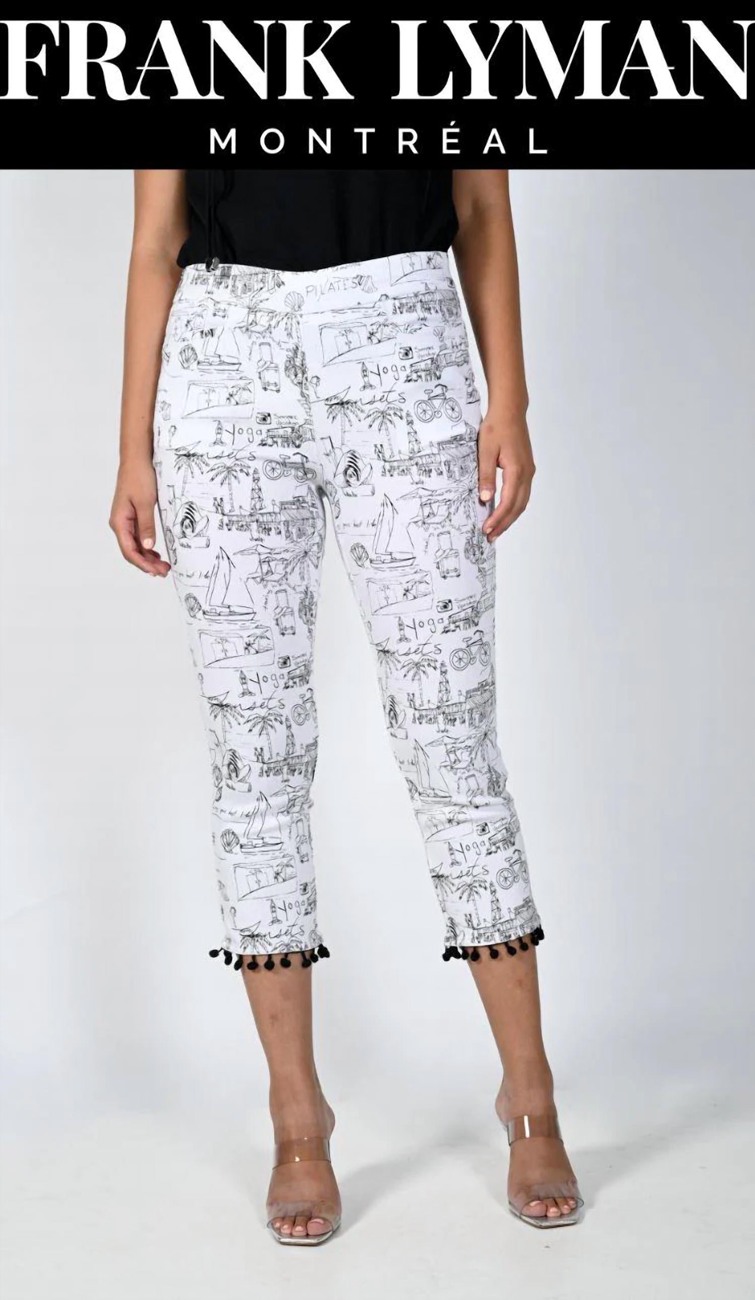 Frank Lyman - Capri Pants with Pom Poms
