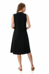 Tribal - Pleated Sleeveless Midi Dress