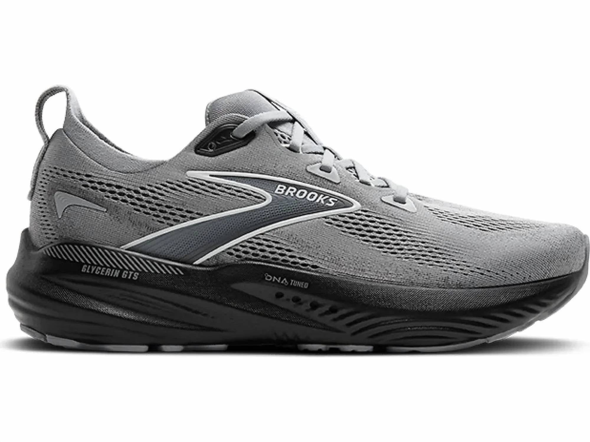 BROOKS Men's Glycerin Gts 22 Running Shoes in primer gray ebony bluewash 5 - men's shoe