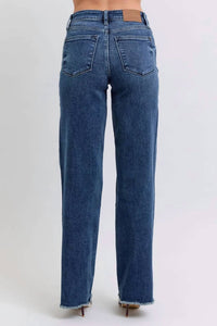 Judy Blue - Mid Rise Wide Leg Denim Jeans