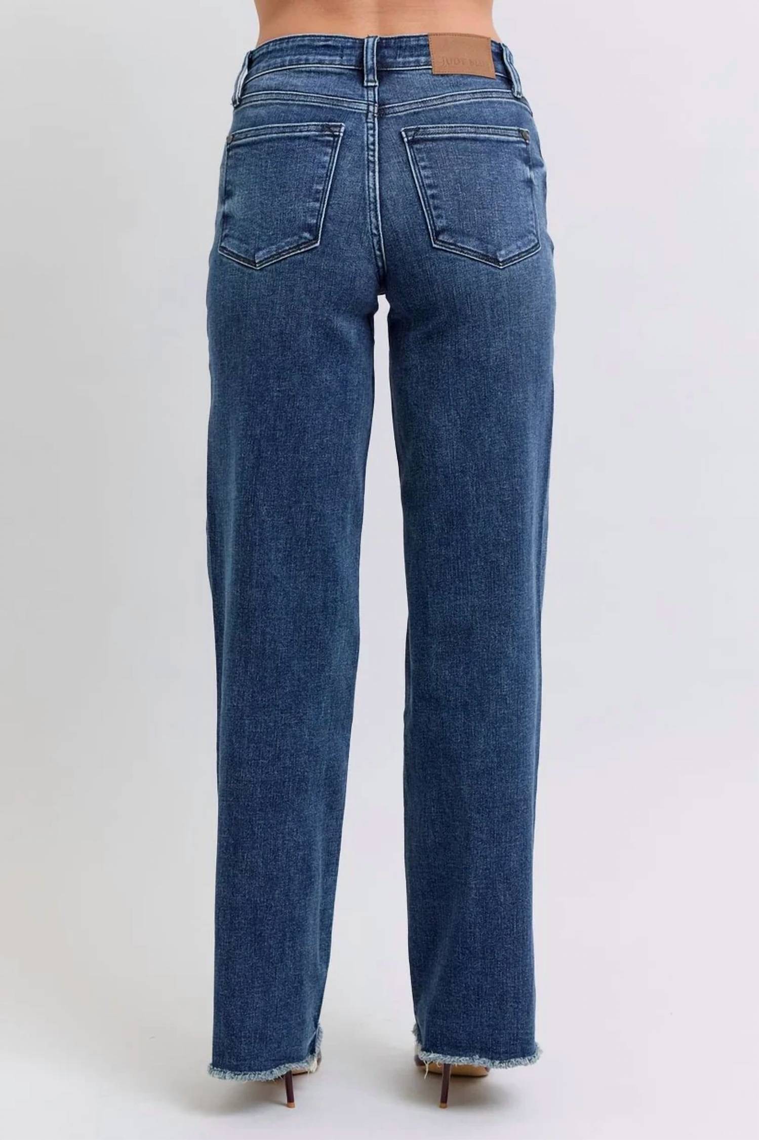 Judy Blue - Mid Rise Wide Leg Denim Jeans