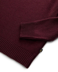 Anian The Cashmino Crewneck Top in merlot - men's sweater - view 4