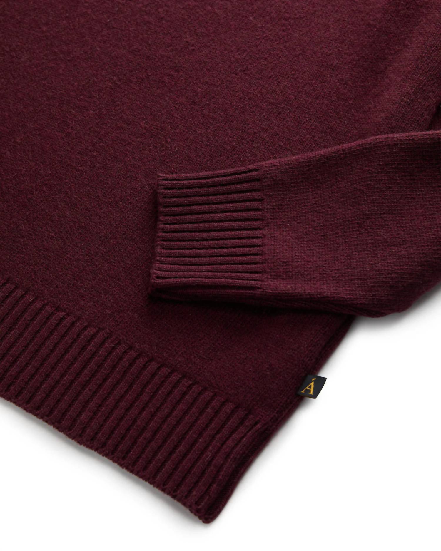 Anian The Cashmino Crewneck Top in merlot - men's sweater - view 4