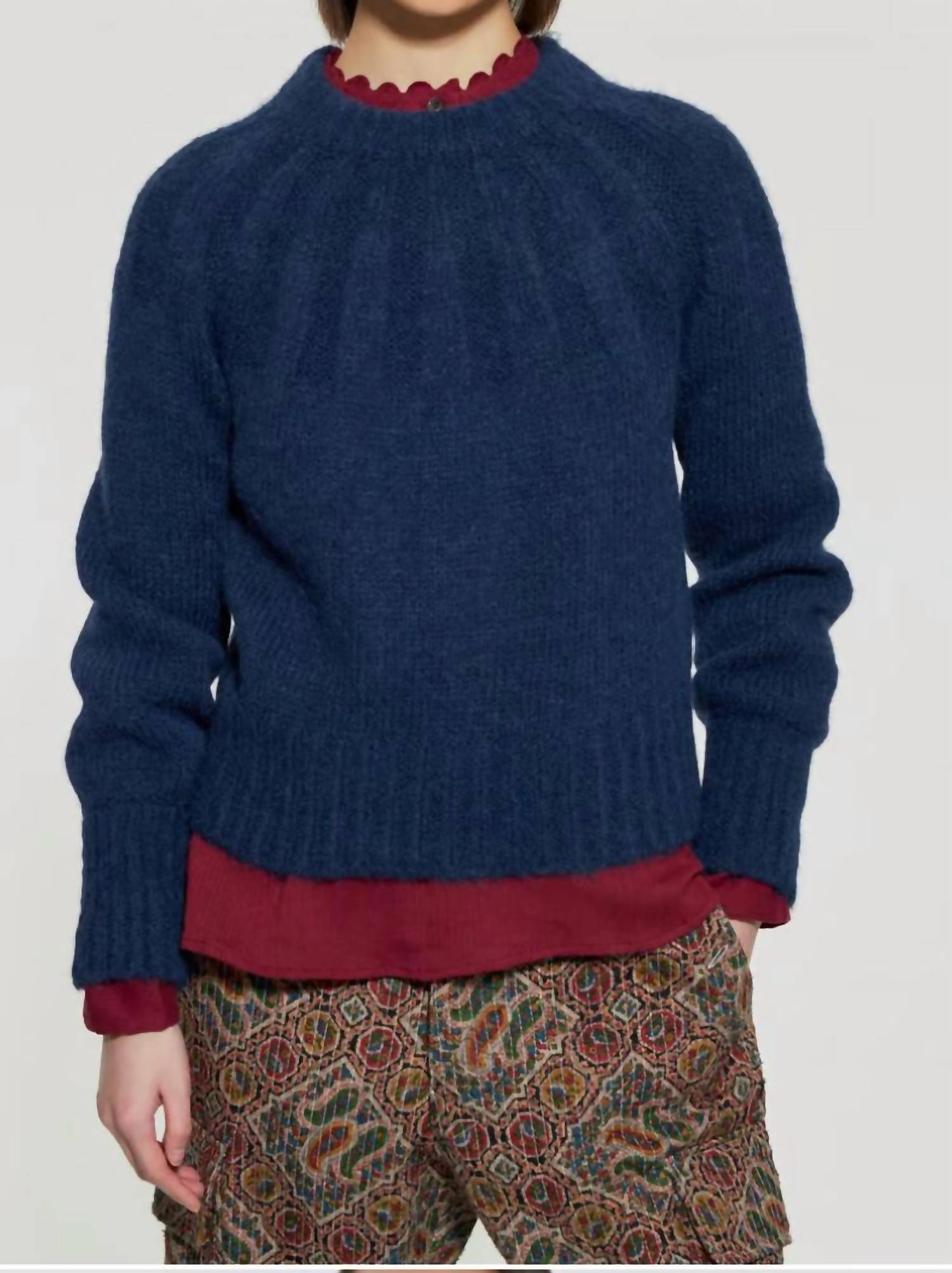 Antik Batik Lulu Alpaca Wool Sweater in dark blue - women's sweater