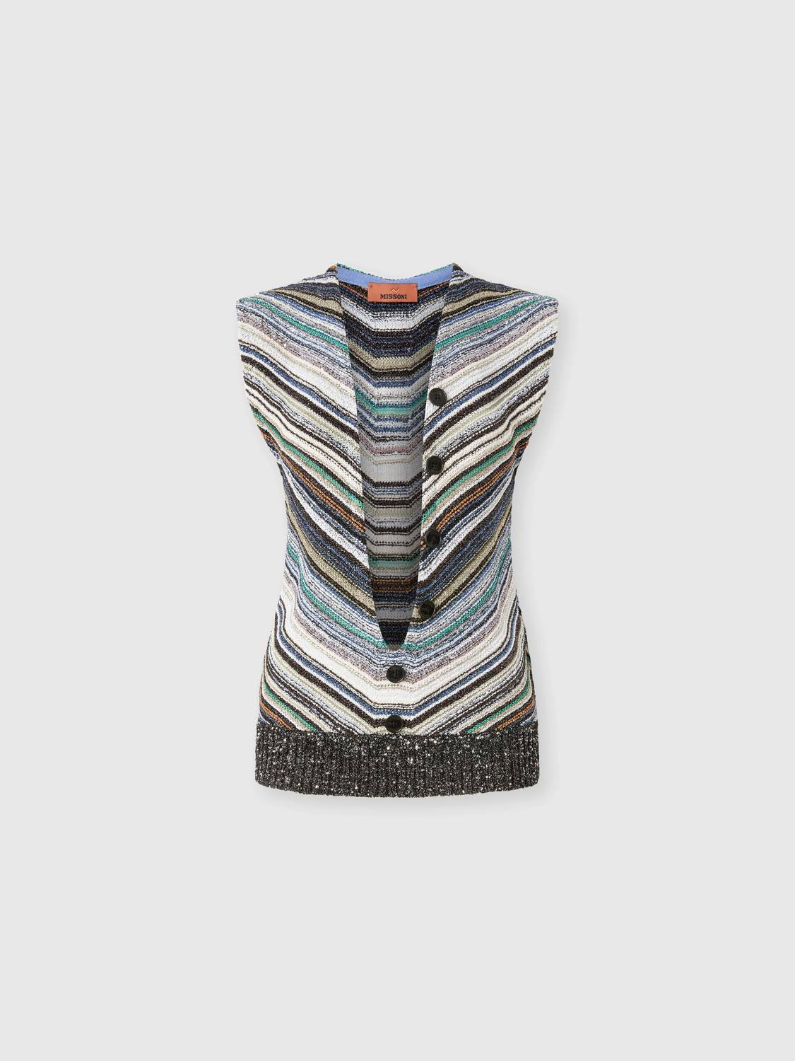 Missoni - Striped Vest With Sequin Appliqué