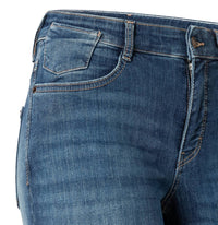 M.A.B.E. Laura Straight Turn Up Jeans in fancy nonrepair - women's jeans - view 6