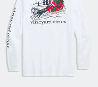 Vineyard Vines - Men's Santa Dog Sleigh Long-sleeve Pocket Tee