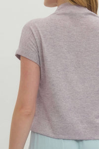Entro - Megan Knit Mock Neck Pullover Top