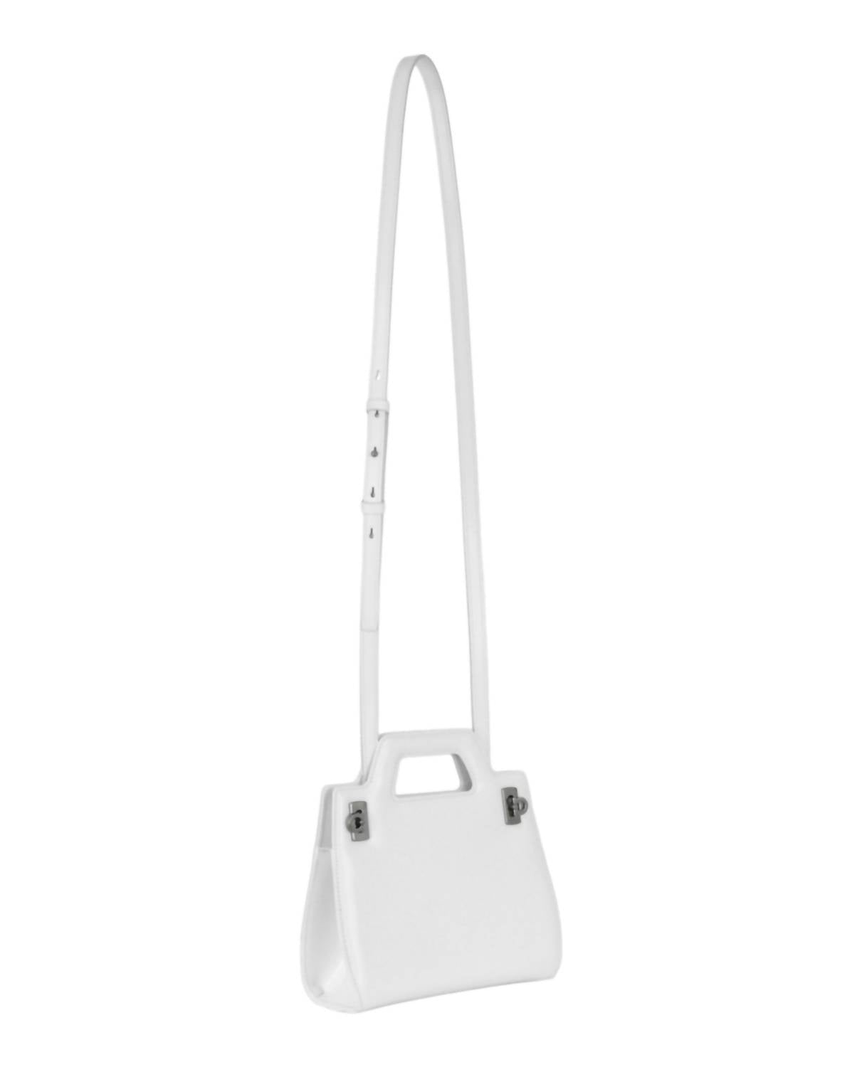 Salvatore Ferragamo Women's Mini Wanda Leather Top-handle Bag in white - women's bag - view 4