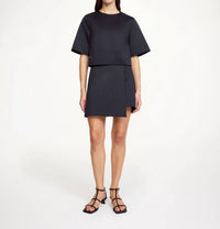 BY MALENE BIRGER Hania Cropped Top in black - women's shirt