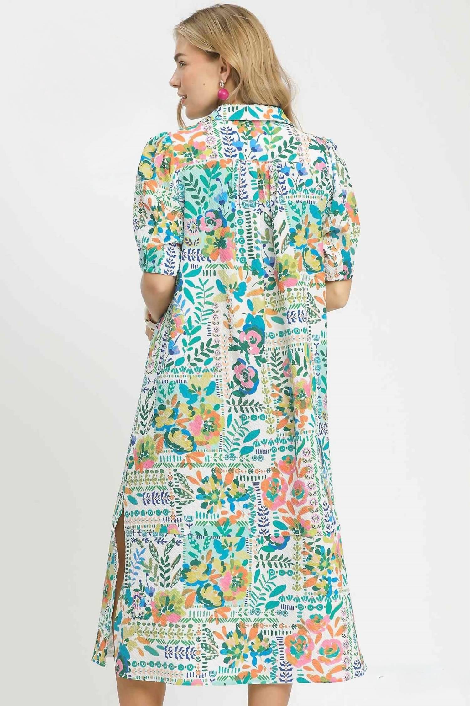 Umgee - Collared Printed Dress