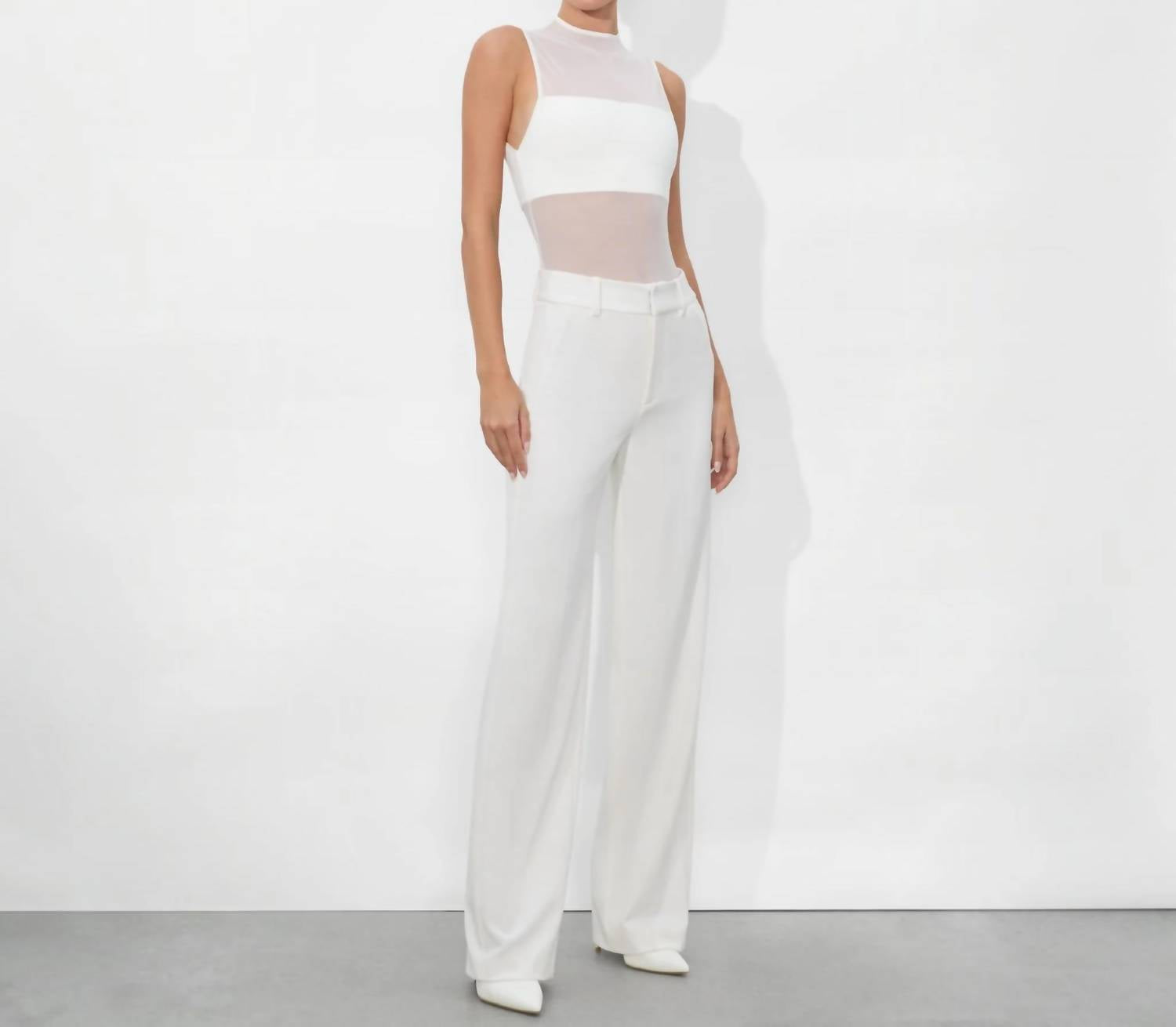 Alice + Olivia - Alexander High-rise Slim Straight Trouser