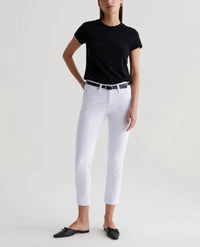 AG Jeans Prima Cigarette Crop Jean in pearl white - women's jeans