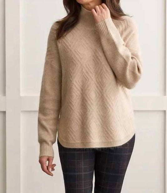Tribal - Long Sleeve Mock Neck Knit Sweater