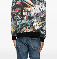 Aape - Moonface Logo Graffiti Print Hoodie