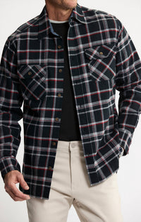 JACHS NEW YORK Brawny Flannel Shirt & Thermal Long Sleeve Tee - 2-pack in black plaid brawny - men's shirt - view 5