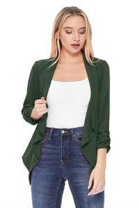 Moa - Open Front Waist Length Blazer