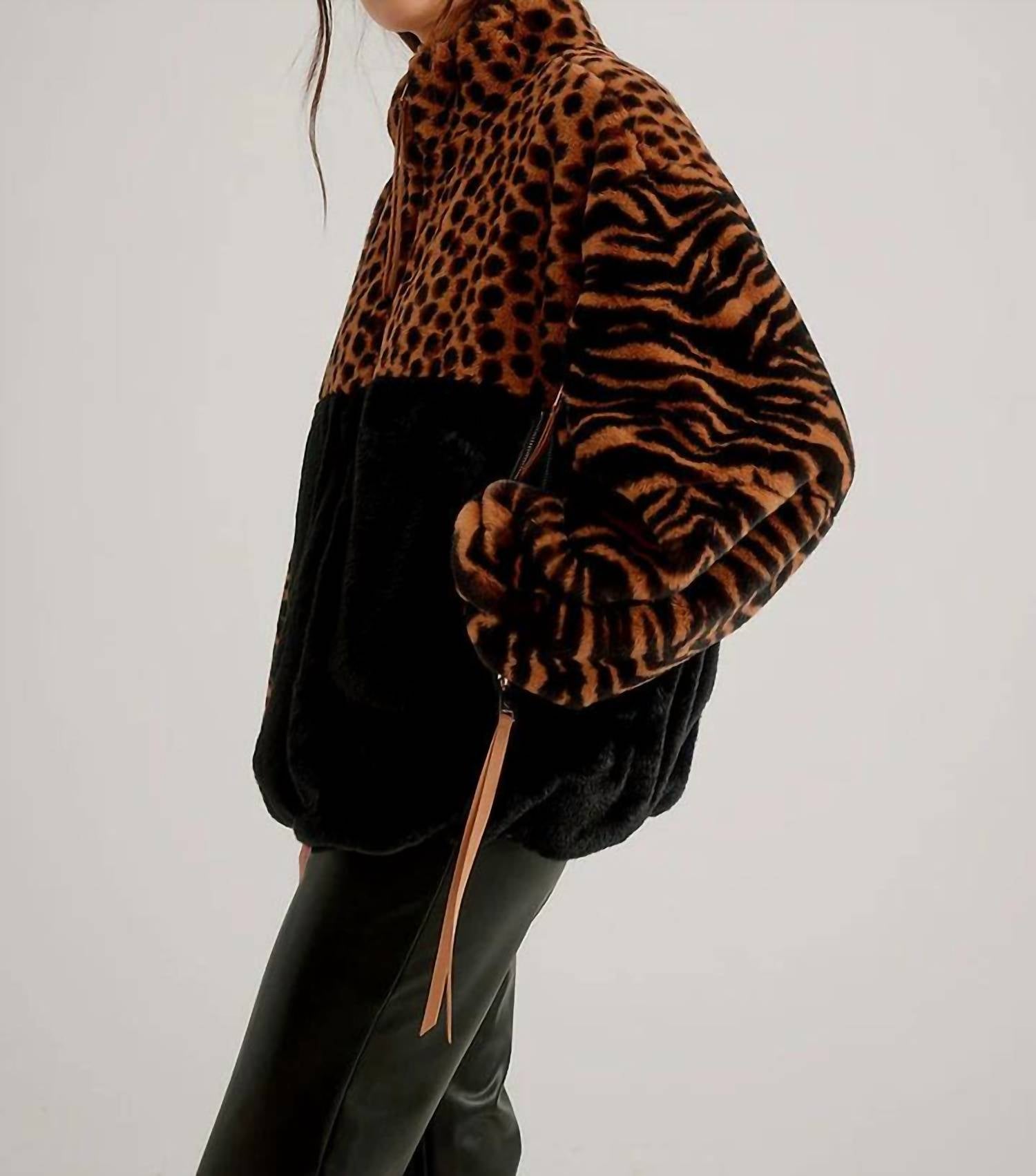 NIKKI JONES Multi Animal Jacket in mixed media - women's jacket - detail view